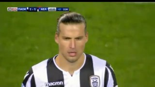 Prijovic    Penalty  Goal    (1:1) PAOK vs AEL Larissa