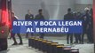 River Plate y Boca Juniors llegan al Bernabéu rodeados de sus aficiones