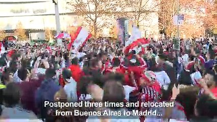 River fans celebrate Copa Libertadores win over Boca