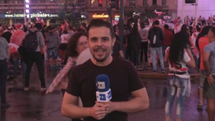 Informe a Cámara: Miles de personas abarrotan el centro de Buenos Aires tras triunfo de River (V)