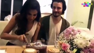 Pakistani Actress celebrate birthday with famous actor Osman khalid.