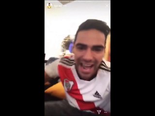 Falcao Celebra la Victoria de River Plate en la Final de la Copa Libertadores