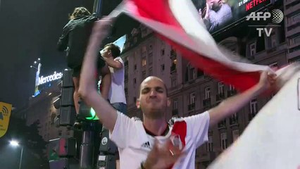 Les supporteurs de River Plate fêtent la victoire à Buenos Aires