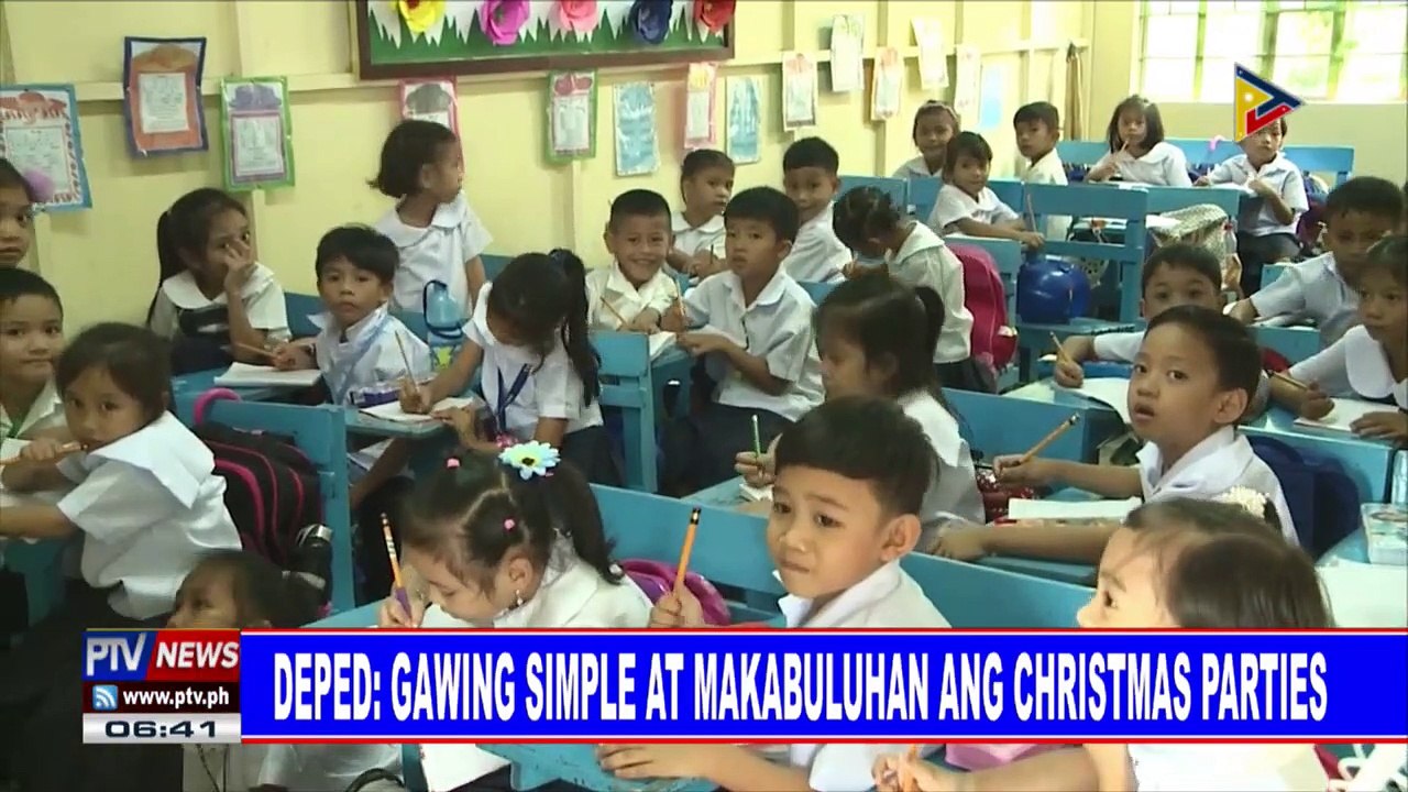DepEd: Gawing simple at makabuluhan ang Christmas parties