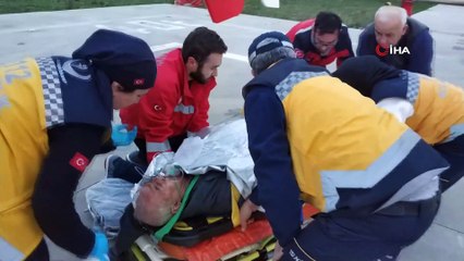 Ormanda mantar toplarken vuruldu, helikopterle hastaneye böyle yetiştirildi