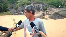 Pescador conta que viu meninos na praia