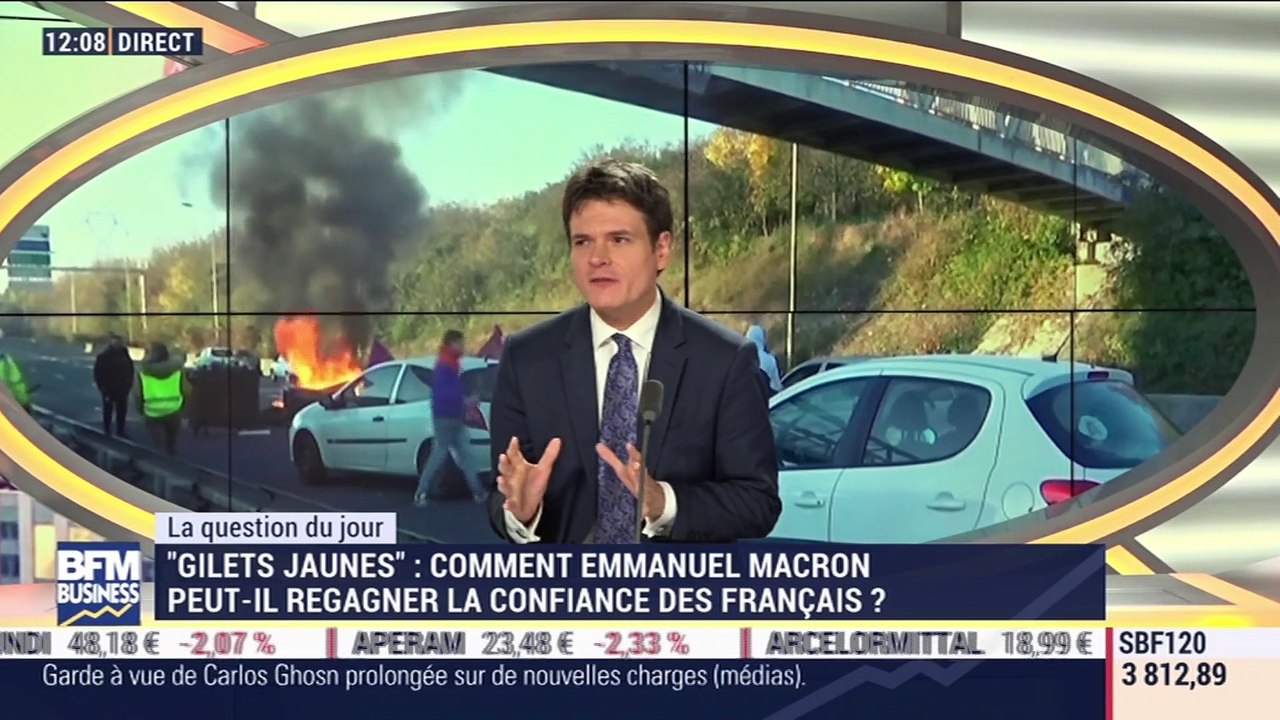 La question du jour: "Gilets jaunes": comment Emmanuel Macron peut-il regagner la confiance des Français ? - 10/12