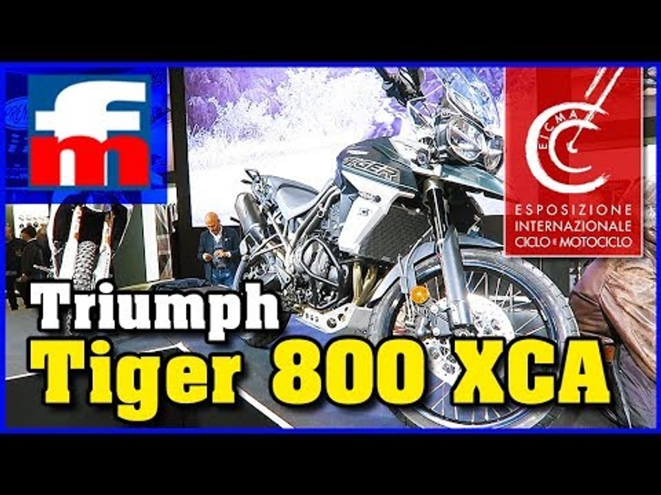 Triumph Tiger 800 XCA en el Salón de Milán EICM...