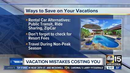 Ways to save on vacations