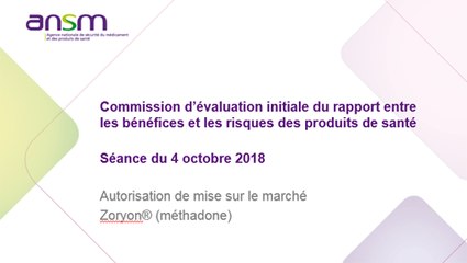 Autorisation de mise sur le marché Zoryon® (méthadone)