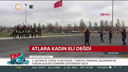 Atlara kadın eli değdi