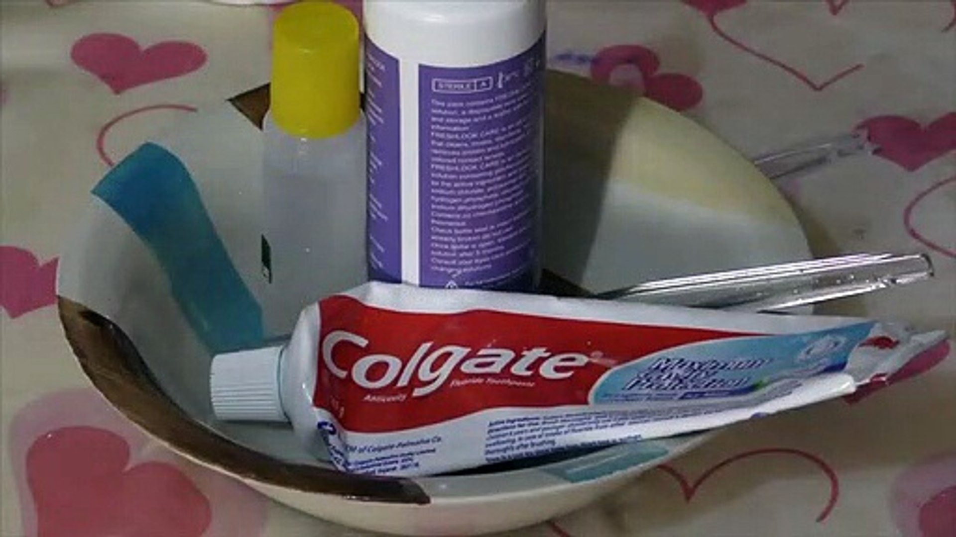 Contact Solution Slime With Colgate Toothpaste How To Make Slime With Colgate Toothpaste