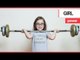 Britain’s youngest weightlifter bench pressed almost twice her own body weight | SWNS TV