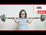 Britain’s youngest weightlifter bench pressed almost twice her own body weight | SWNS TV