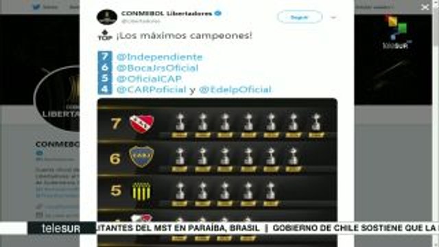 Argentinos celebran el triunfo de River en la final de la Libertadores