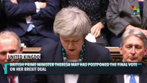 UK: Theresa May Postpones Brexit Deal Vote