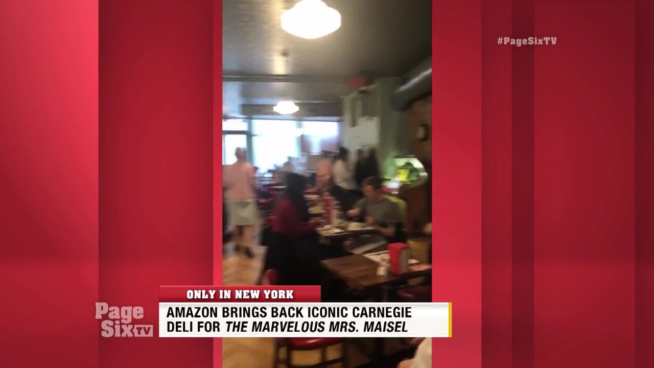 .@amazon pulled out all the stops to celebrate the season 2 premiere of @MaiselTV - they brought back @carnegiedeli! @EWagmeister has the details on the popup (and will tell you where you can get a pastrami sandwich) on #PageSixTV! #MrsMaisel