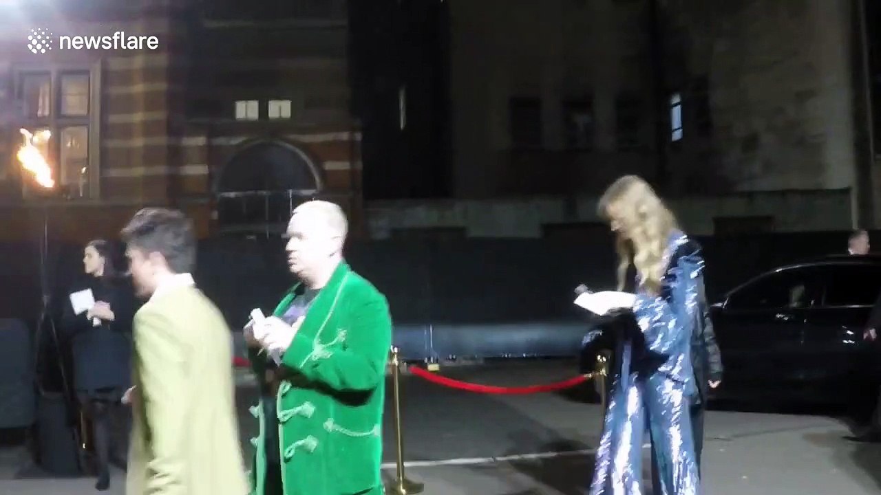 Uma Thurman, Jourdan Dunn, Winnie Harlow, Poppy Delevigne and the Beckhams arrive at Fashion Awards