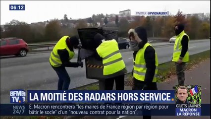 Gilets jaunes: la moitié des radars hors service depuis le début du mouvement