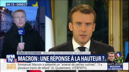 Adrien Quatennens: les annonces d'Emmanuel Macron, c'est "un arsenal de petites rustines"
