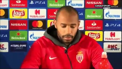Thierry Henry disciplining Benoit Badiashile in a press conference!