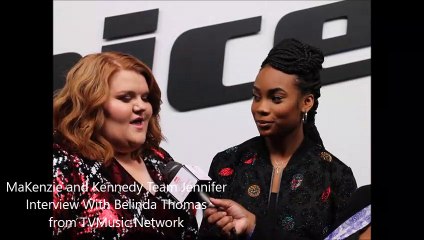 The Voice -Top 8 Interviews - MaKenzie  and Kennedy from Team Jennifer