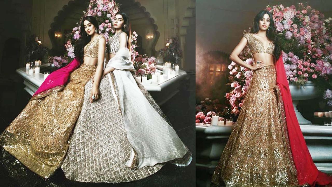 Jhanvi Kapoor & Khushi Kapoor look stunning in traditional look at Isha Ambani's Sangeet | FilmiBeat