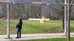 Nouvel incendie aux Poteries, sur l'esplanade devant le lycée Rudloff