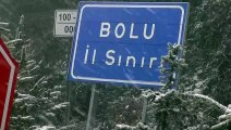 Anadolu Otoyolu ve Bolu Dağı'nda kar yağışı başladı - BOLU/DÜZCE