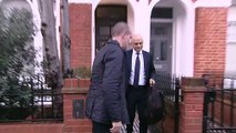 Home Secretary Sajid Javid leaves home