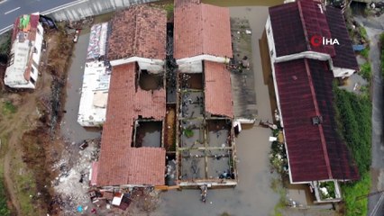 Kağıthane’de eski mandırayı su bastı, çok sayıda hayvan telef oldu