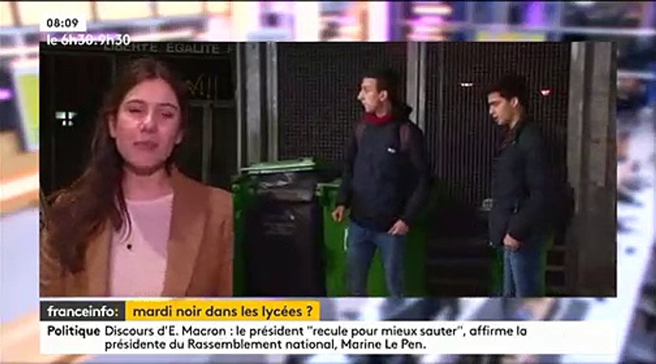 EN DIRECT - "Mardi noir" dans les lycées : 170 établissements sont perturbés, dont une soixantaine bloqués, ce matin selon l'Education nationale