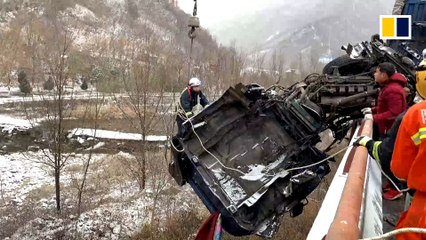 Dramatic rescue from bridge crash