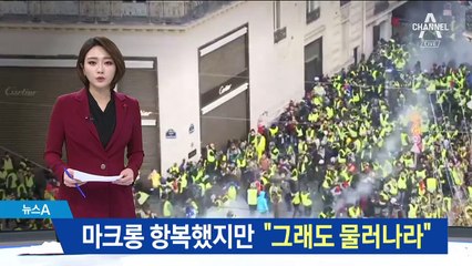 ‘노란조끼’에 마크롱 항복…“그래도 물러나라”