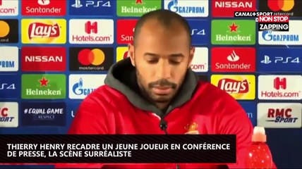 Thierry Henry recadre un jeune joueur en conférence de presse, la vidéo surréaliste