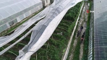 Kaş'ta Hortum Seraları Vurdu