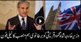 FM Qureshi holds phone call with British Secretary of State