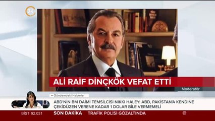 Ali Raif Dinçkök vefat etti