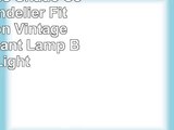 Amber Glass Shade Ceiling Chandelier Fitting Edison Vintage Retro Pendant Lamp Bulb Light