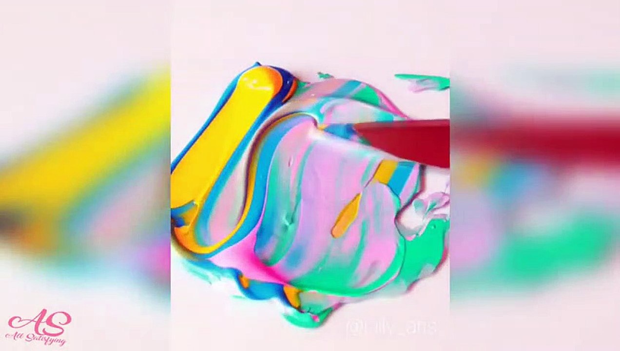 SATISFYING Paint Mixing #14 | ASMR Mixing Colours