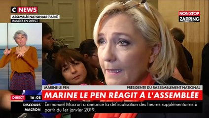 Marine Le Pen glisse un petit tacle à Franck Dubosc à l'Assemblée nationale (vidéo)