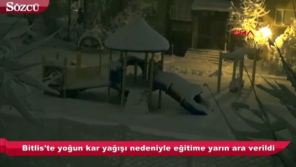 Bitlis’te eğitime bir günlük ‘kar’ arası