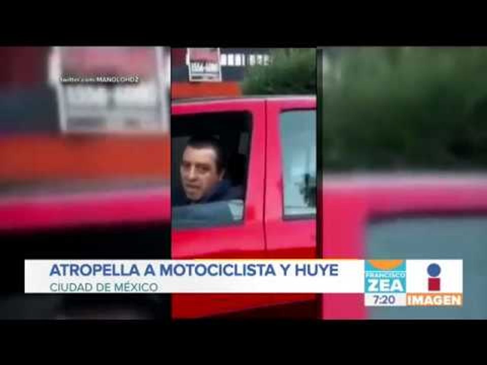 Conductor atropella a motociclista, se fuga y otro conductor lo cacha | Noticias con Zea