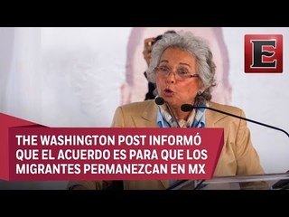 Sánchez Cordero rechaza acuerdo entre México y EU sobre solicitud de asilo de migrantes