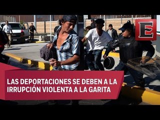 Скачать видео: México deporta a 98 extranjeros por actos violentos en la frontera de Tijuana