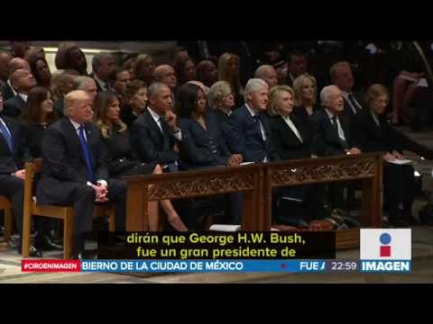 El último adiós a George H.W. Bush; Donald Trump ignoró a Hillary Clinton | Noticias con Ciro