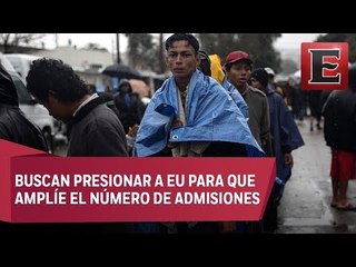 Migrantes centroamericanos en Tijuana inician huelga de hambre