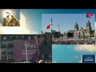 Mexicanos abarrotan el Zócalo por inicio del gobierno de López Obrador