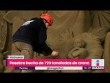 ¡Pesebre hecho de 720 toneladas de arena! | Noticias con Yuriria Sierra