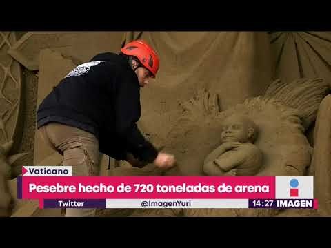 ¡Pesebre hecho de 720 toneladas de arena! | Noticias con Yuriria Sierra